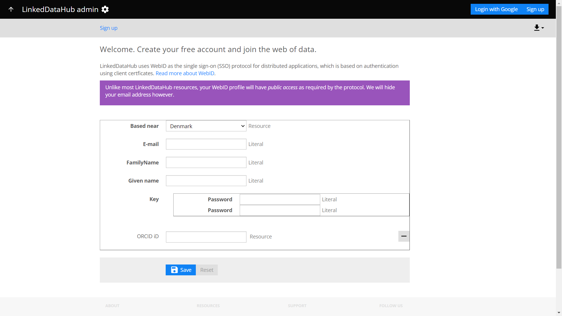 Signup